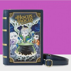 NWOT Loungefly Disney Hocus Pocus Book Crossbody Bag - Glow in the Dark - MINT